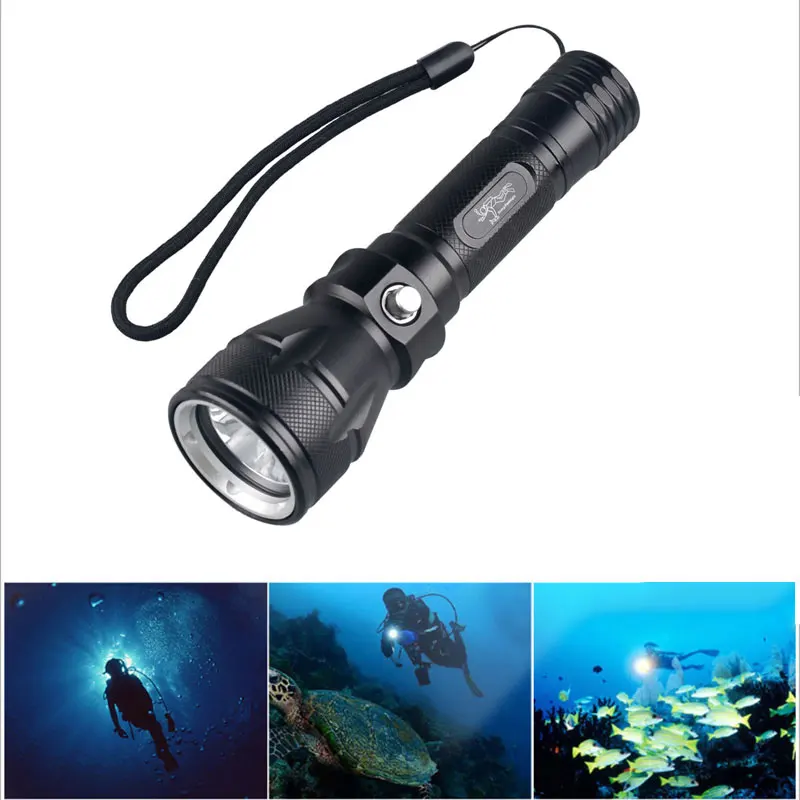 New Arrival ANYGO 10W Powerful Diving Flashlight Waterproof IP68 Scuba Dive Torch Professional Underwater Led Diving Lantern