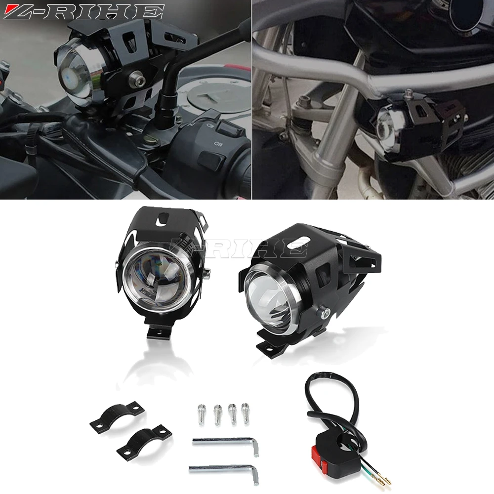 

12V Moto Metal Headlight Driving Spot Head Lamp Fog For HONDA Africa Twin CRF1100L CRF1000L CRF 1100 1000 L Adventure ADV XRV750