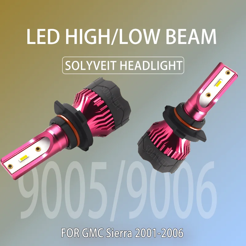 

Long Durability Easy Install Shockproof reliable 9005 9006 LED HIGH LOW BEAM BULBS FOR GMC Sierra 2001 2002 2003 2004 2005 2006