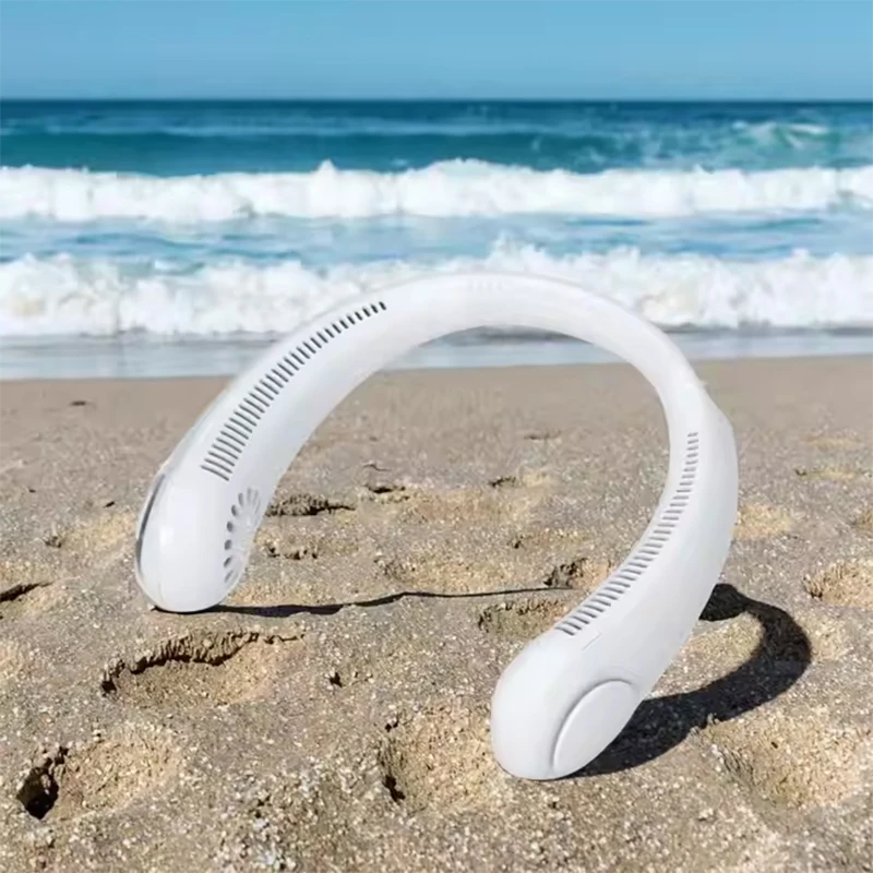 

Легкий высококачественный шейный вентилятор с питанием от USB: мини, безлистный, регулируемая скорость, идеально подходит для летней носки, горячая распродажа