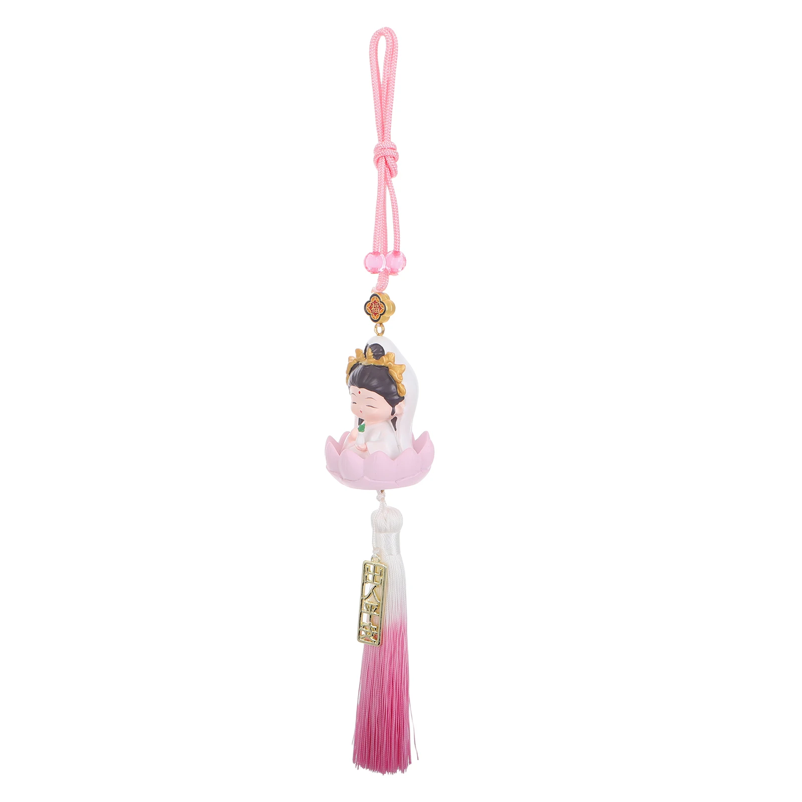 

Car Rear View Mirror Pendant Small Avalokitesvara Resin Decor Accessories Firm Material Easy Installation Car Interior