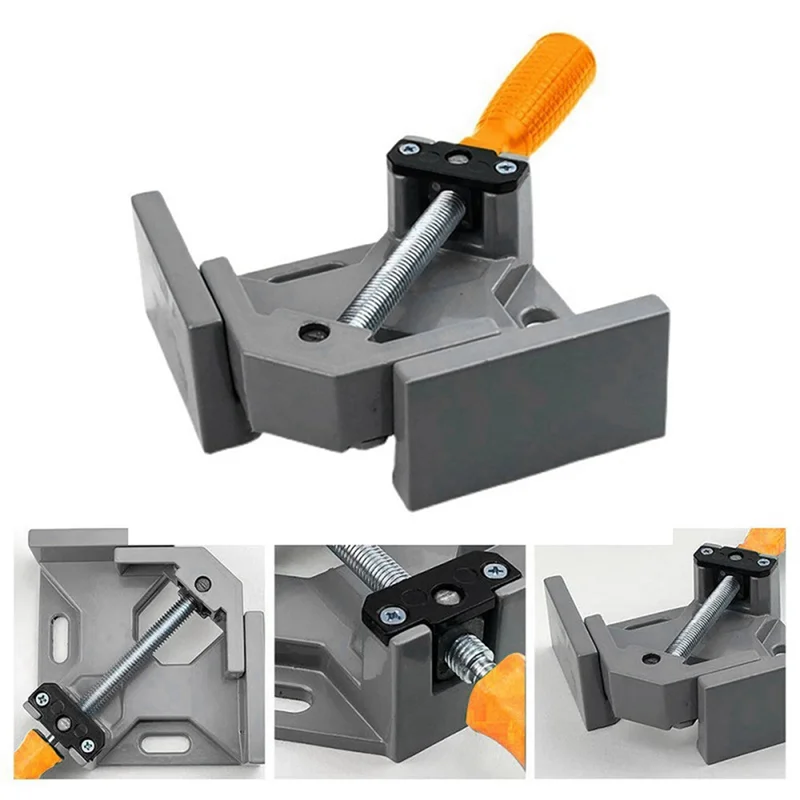 

A53Q-90 Degree Angle Clamp Quick Fixed Fish Tank Glass Woodworking Picture Frame Clamp Multi-Function Positioning Tightener