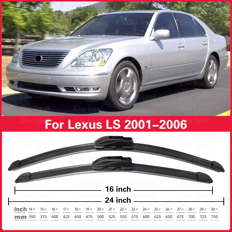 

Car Wiper Blades For Lexus LS XF30 LS430 2001-2006 Windshield Windscreen Front Window Blades 24"+16" Car Accessories