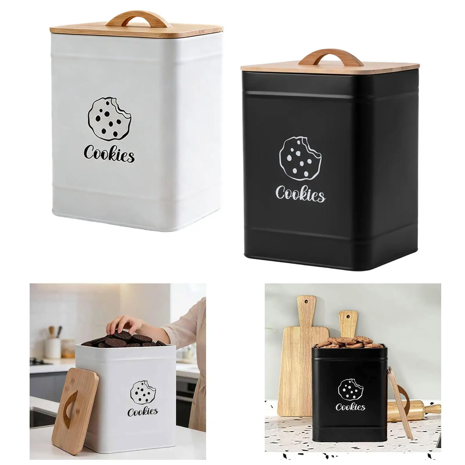 

Прямоугольный контейнер для хранения продуктов из углеродистой стали, герметичный, для муки, сахара, печенья