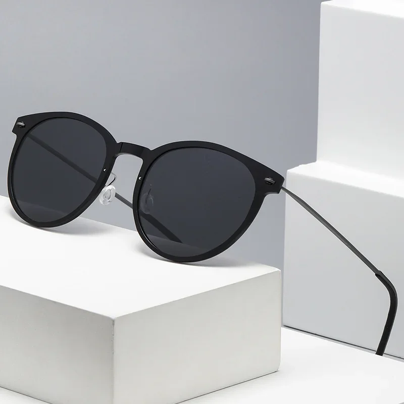 

2022 Denmark Retro Round Sunglasses For Women Gafas Men Anti-Glare Polarized Glasses Lightweight Screwless De Grau Original Box