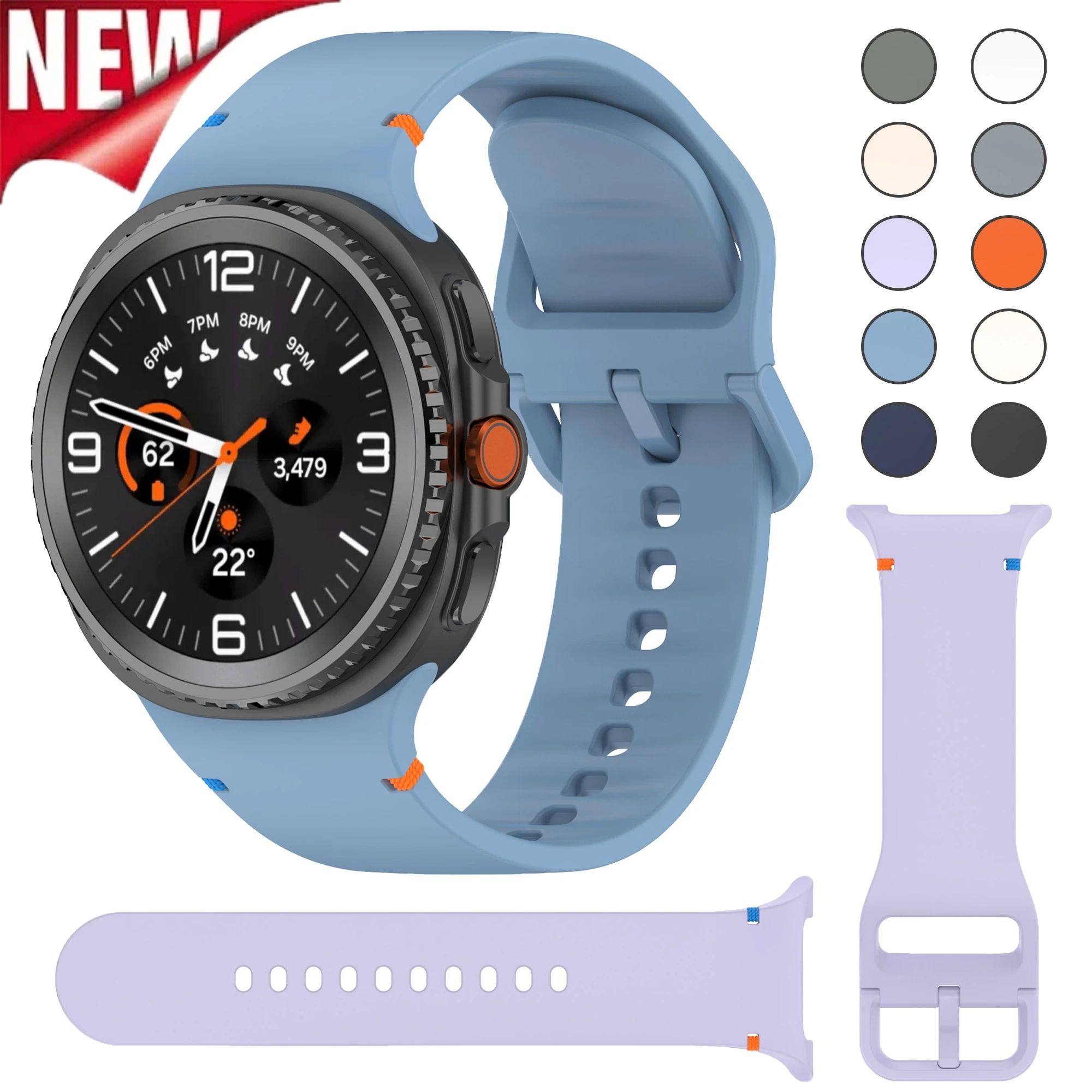 Original Silikonarmband für Samsung Galaxy Watch 9 8 40mm 44mm und Samsung Galaxy Watch Classic 8 46mm