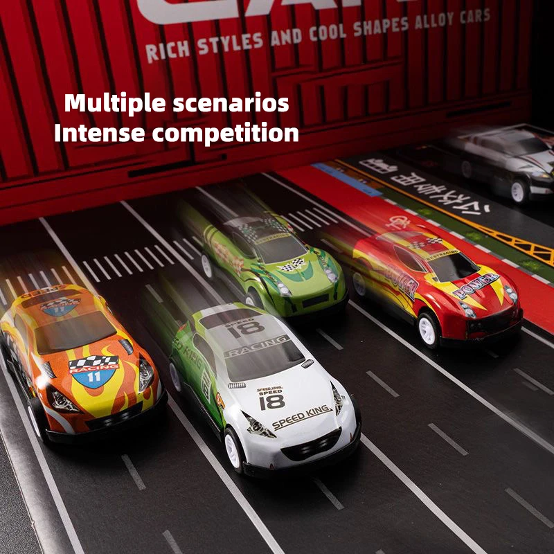 48 peças de carros de liga metálica, modelos de carros de corrida, carros de brinquedo infantis, carros de lata, modelos de carros de corrida, modelos de carros clássicos, Natal g