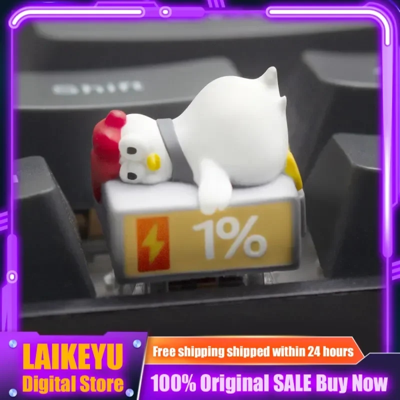 Working Chicken Series Theme Keycaps Mechanical Keyboards Cute funny resin PC Gaming Keyboard Collection Gift custom Keycaps