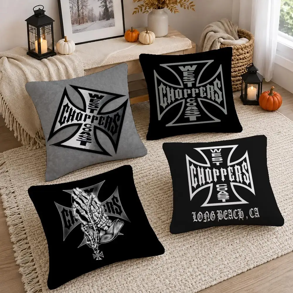 Cool Brand West Coast Cushion Cover Short Plush Pillow Cover, Washable Wrinkle-Resistant for Sofa Bedroom Decor Gift
