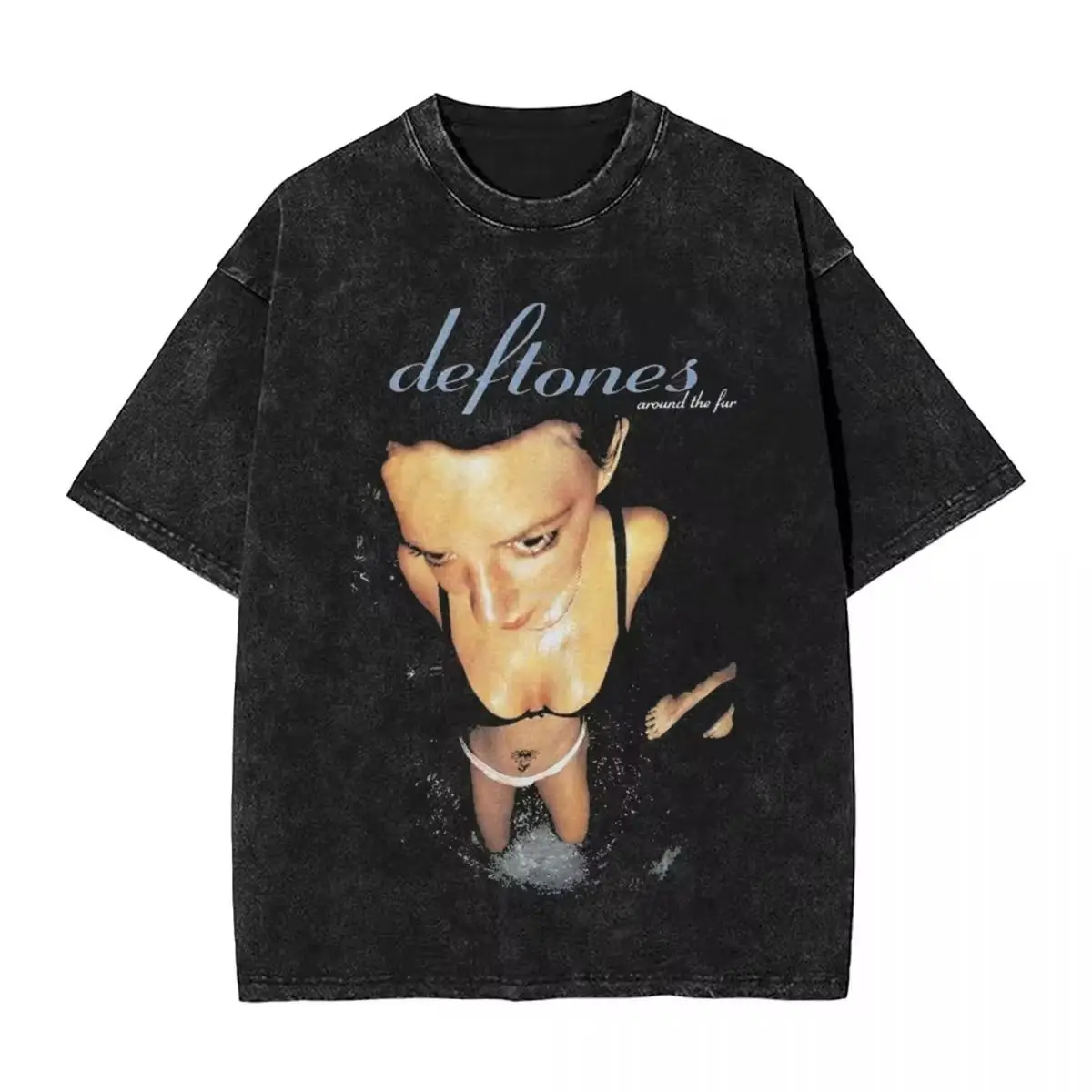 เสื้อยืดฮิปฮอปสไตล์ Deftones แขนสั้น คอกลม ลุค Y2K สำหรับผู้ชาย เสื้อผ้าใหม่ เสื้อยืดผู้ชาย รุ่น 61356