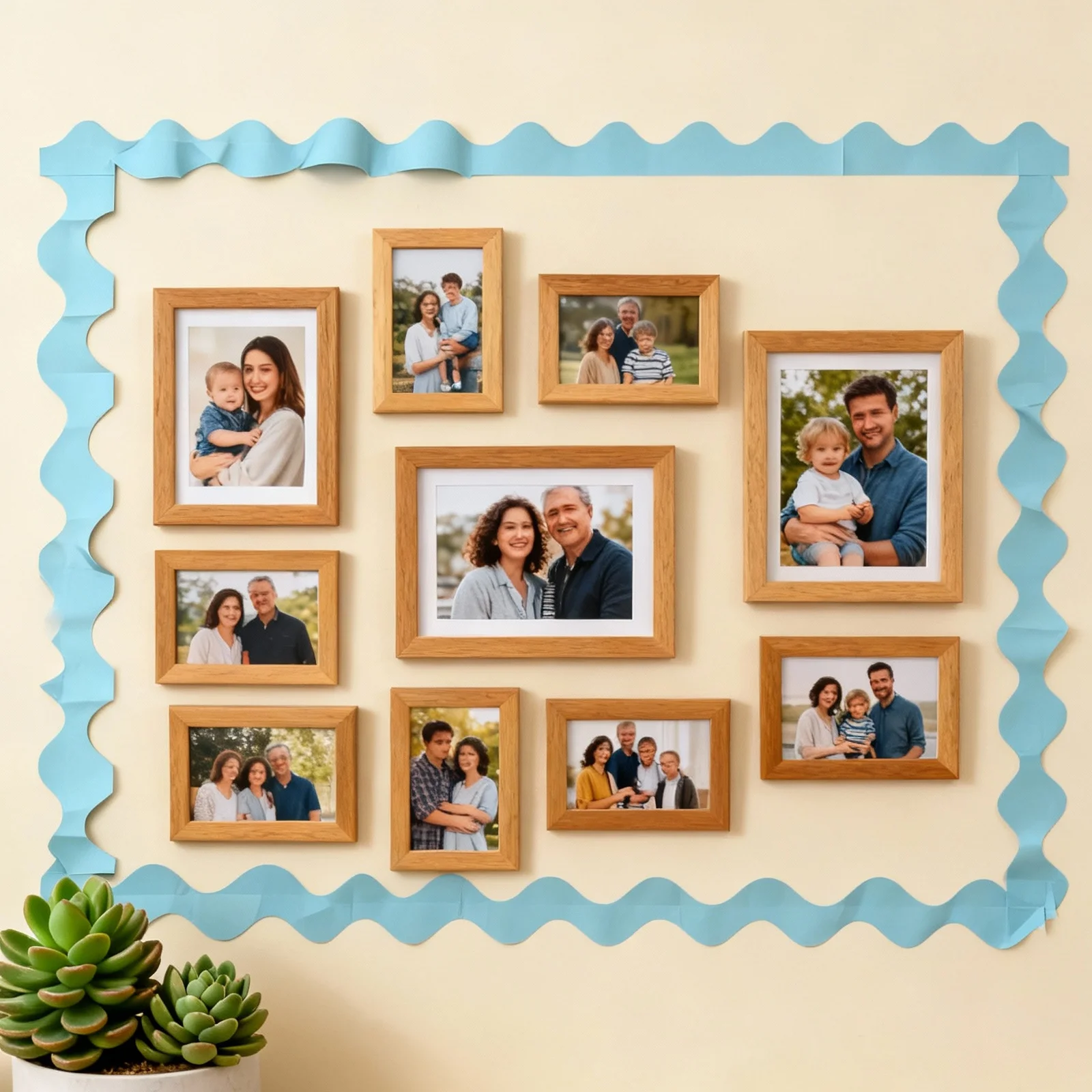 1 لفة صدفي لوحة الإعلانات الحدود ورقة تقليم الفصول الدراسية السبورة مكتب خزانة جدار ديكور لوحة الإعلانات الحدود #6