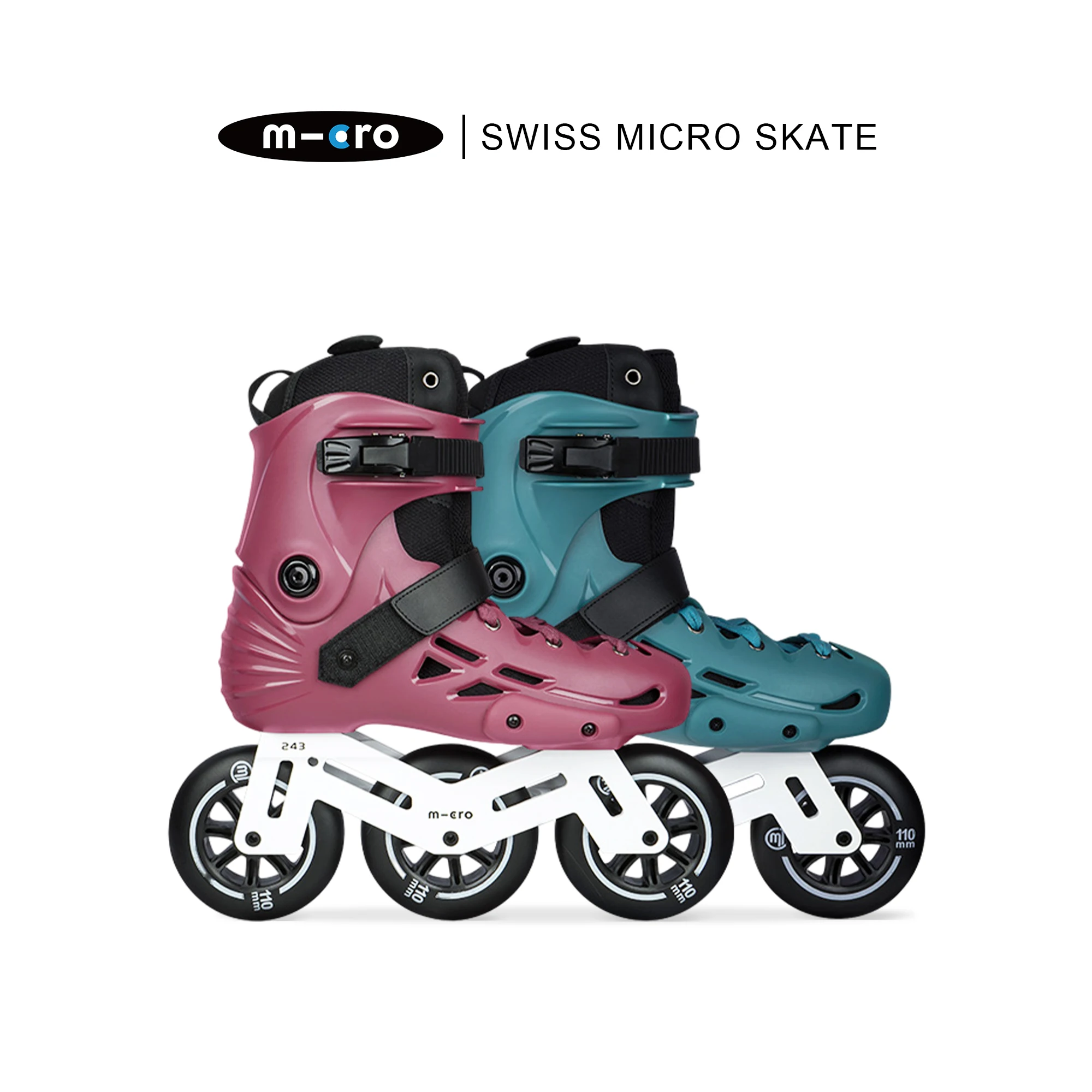 

MICRO SKATE MT3WD Triskate,100/110mm 3WD URBAN Cruise Inline Skates for Girls and Boys,85A Wheels, Speed Slalom,FreeSkating