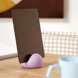 Boowan Nicole Mobile Phone Holder Silicone Molds for Cement DIY Terrazzo Concrete Cell Phone Stand Mould for Desk