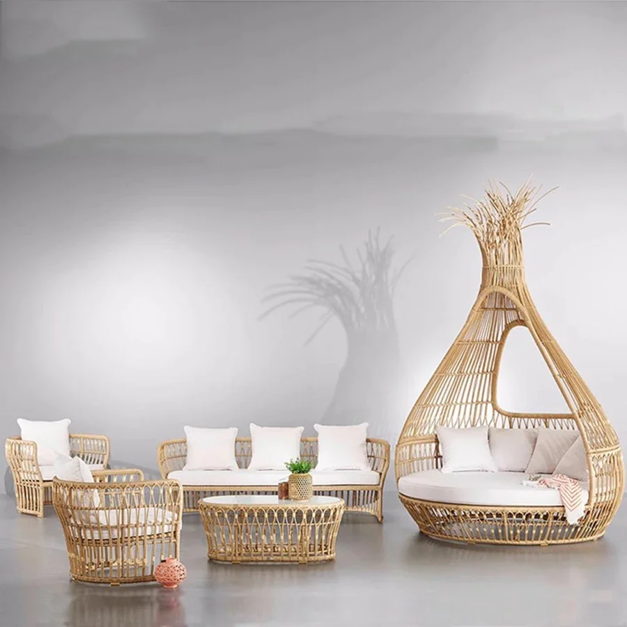 Rattan Garden Furniture Outdoor Sets Unique Modern Home Furniture Coffee Sets Outdoor Lounge High Quality Moveis Jardim Chairs