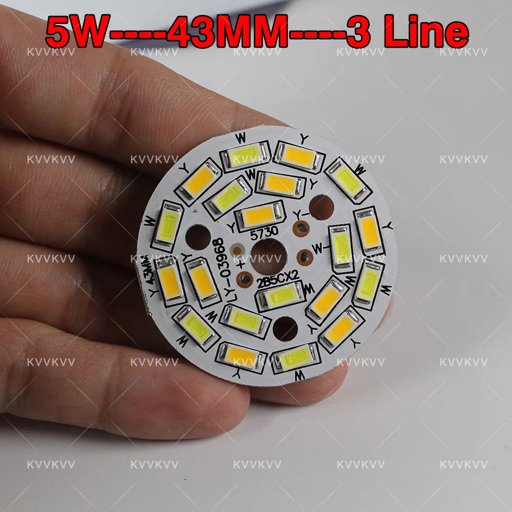 Lot de 10 panneaux lumineux LED ronds bicolores 3 W/5 W/7 W/9 W/12 W, variateur d'intensité, source lumineuse ronde, diamètre 32/44/50/65/77/85 mm