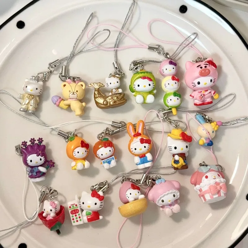 

Hello Kitty Keychain Cute Cartoon Lanyard Camera Card Book Keychain Decoration Travel Women Supplies Student Gift Wholesale