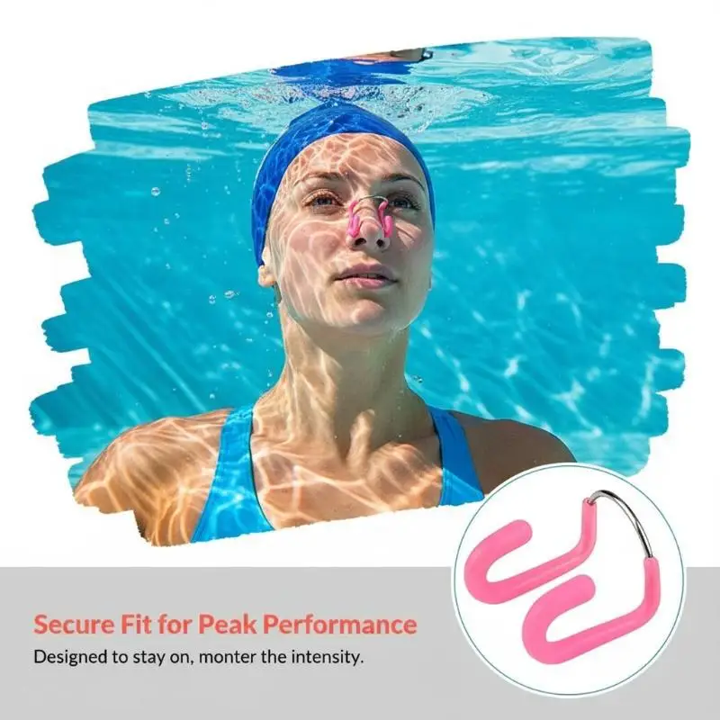 1pcs Nose Clip Diving Equipment Durable Soft Silicone Steel Wire Nose Clip For Swimming Diving Water Sports Swimming Accessories