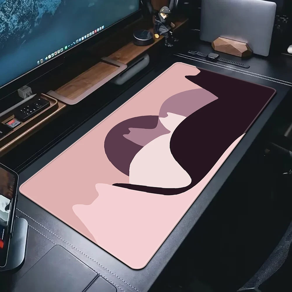 Cute Coffee Cat Rubber Mouse Pad, Kawaii Anime Desk Mat, Computer Gamer Mousepad, Laptop Desk, Home, Desktop Decoration