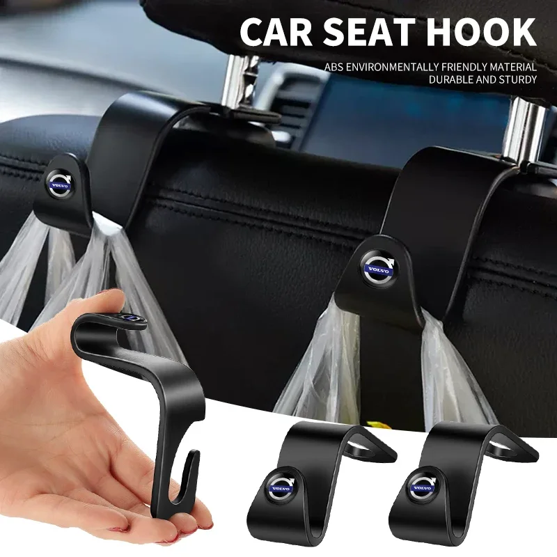 

1/2Pcs Car Seat Back Hooks Portable Storage Holder For Volvo AWD V60 V40 XC90 S60 XC60 S90 V90 CX70 XC40 C40 C70 EX90 Rdesign