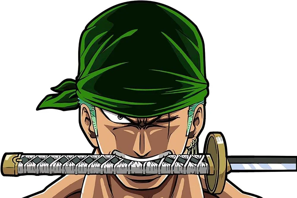 For One Piece Zoro Peeking Anime Stickers for Cars, Funny Bumper Window Decals for Trucks Motorcycle Laptop