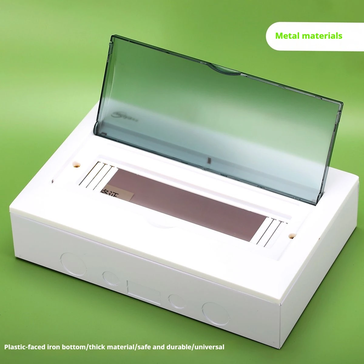 DONGYI 10-13Way Indoor Stainless Steel Electrical  Distribution Box With  Adjustable DIN Rail Clear Power Wire Metal Box