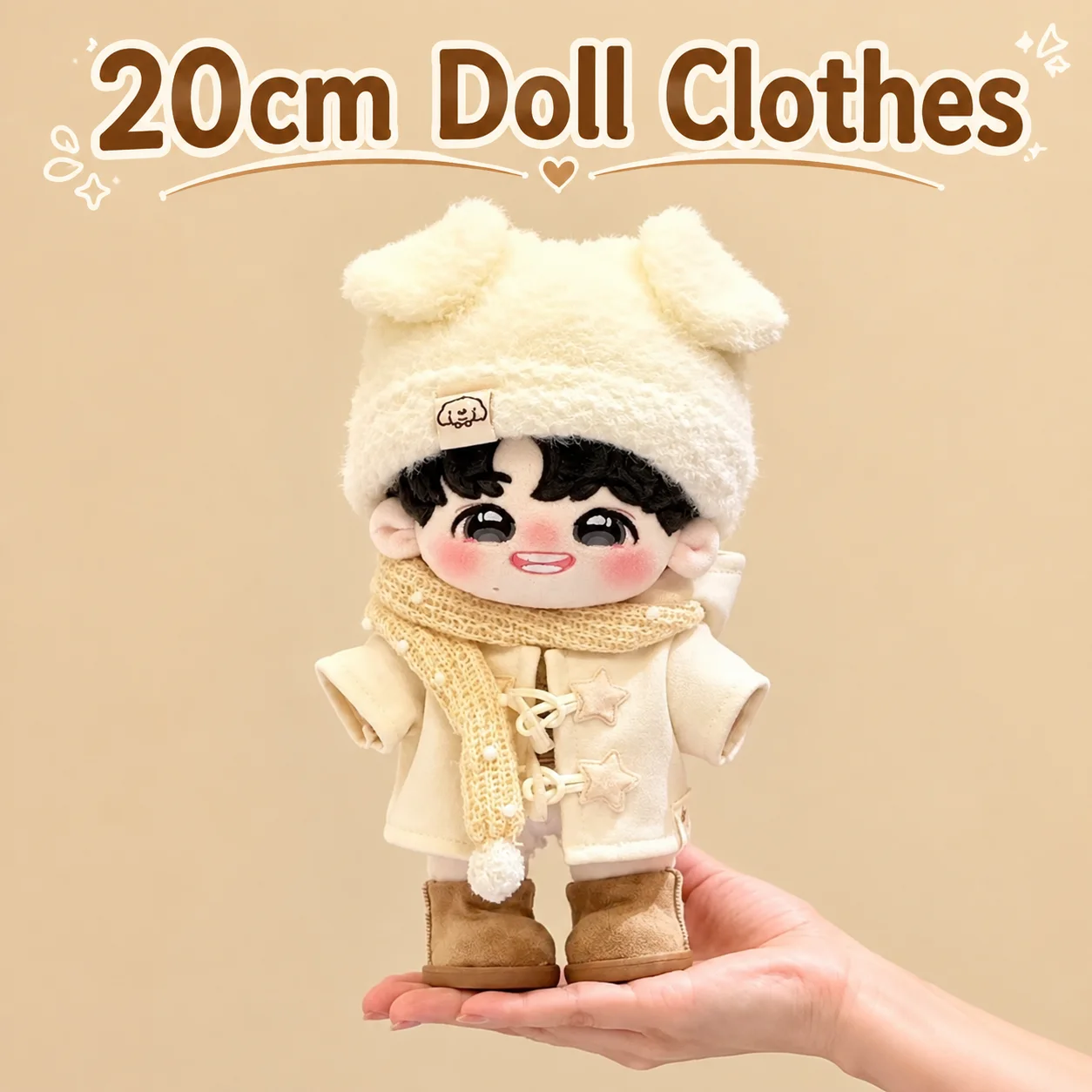 Korean Lifestyle Items - 20cm Cotton Doll Clothes Fluffy Series