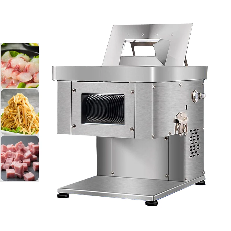 

Stainless Steel Meat Cutter Kitchen Processing Equipment Meat Slicer Cuber Dicers Meat Cutting Machine 1100W