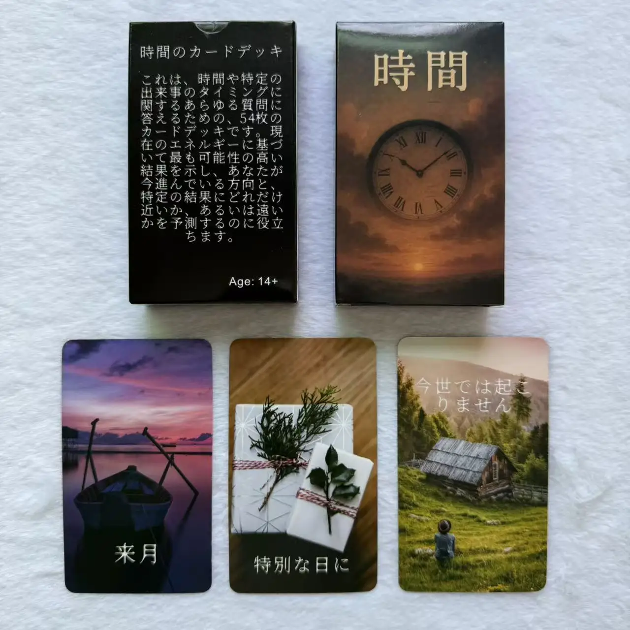 سطح أوراكل الزمني الياباني، 54 بطاقة ذات طابع زمني للاكتشاف الذاتي والعرافة والتنبؤ والتوجيه الروحي، 12 × 7 سم