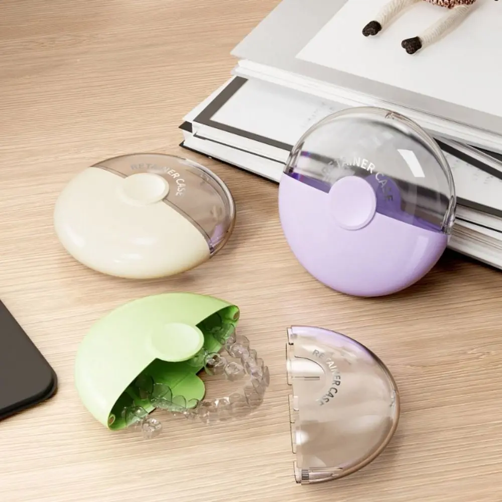 

3Pcs Sealed Magnetic Orthodontic Retainer Dustproof Plastic Denture Storage Box Lightweight Invisible Braces Box Bathroom