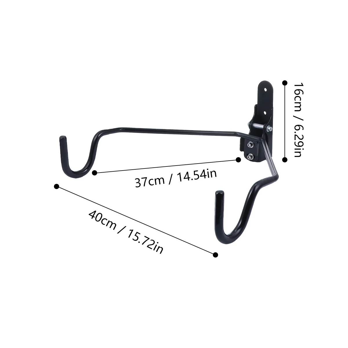 مجموعة من خطافين حائطين للدراجة المتينة، مسافة قابلة للتعديل، فولاذ عالي التحمل، رف ركن الدراجة الداخلي المثبت على الحائط، تصميم مضاد للخدش #5