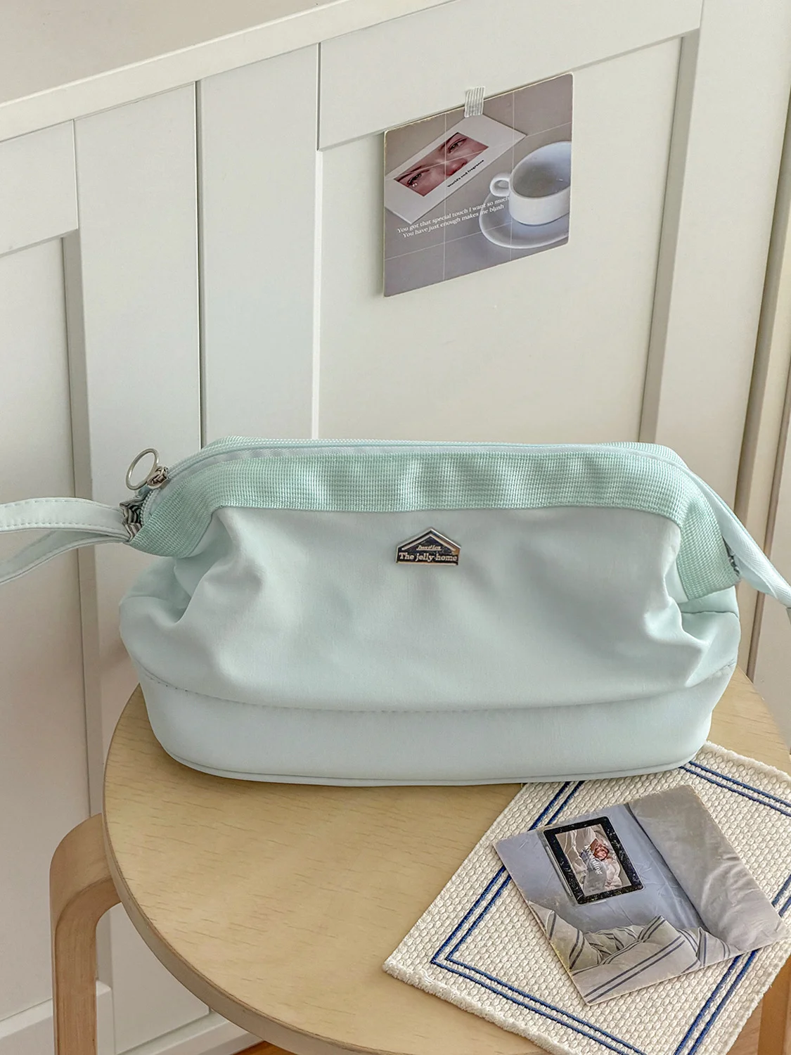 YT Große Kapazität Make-up-Tasche mit Weitem Einstieg, Schlicht und Stilvoll, Unterteiltes Design, Kosmetik-Aufbewahrungstasche, Toilettentasche – Detail 6