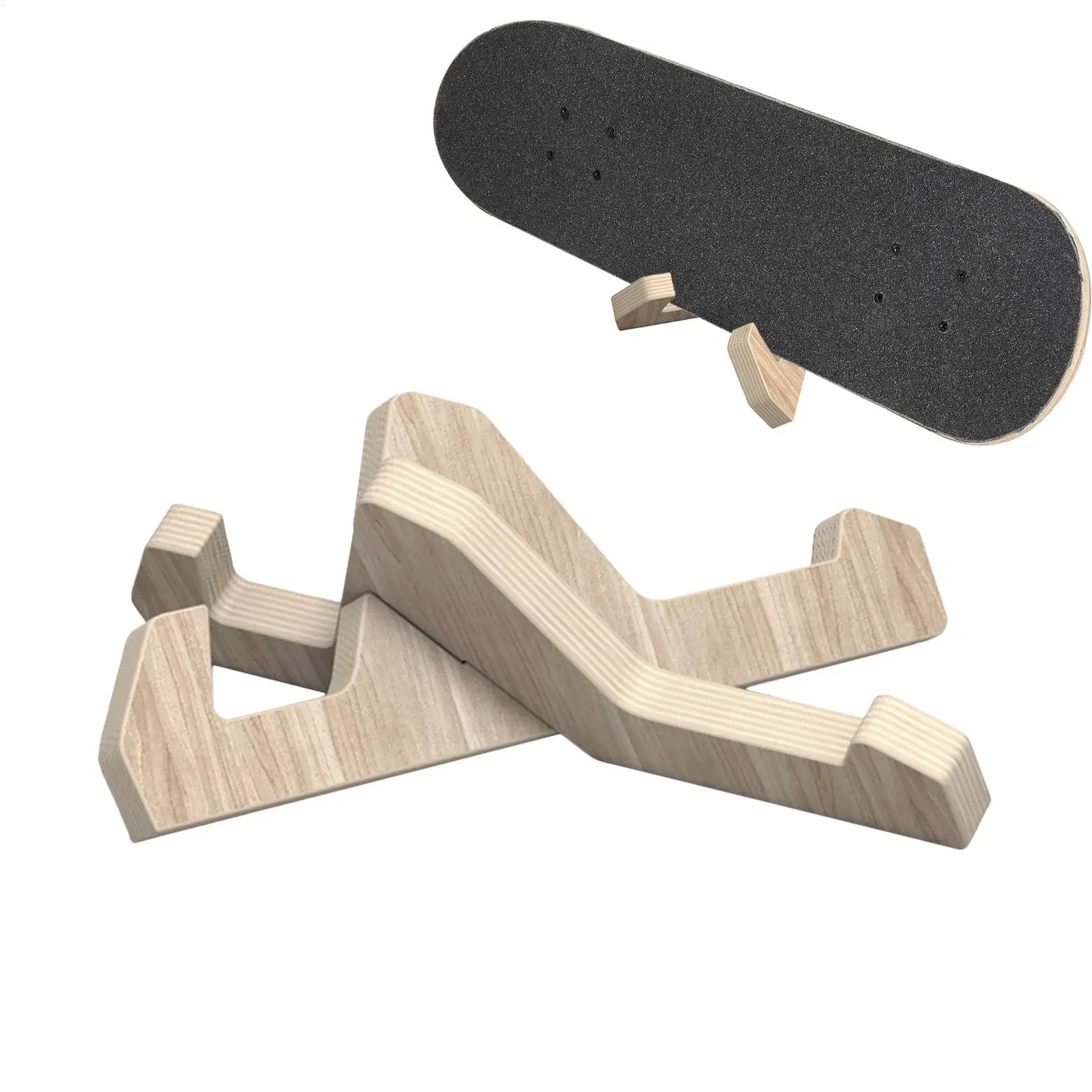 Skateboard-Ständer, 1 Paar, stabiler Skateboard-Ständer aus Holz, Snowboard-Ständer, Snowboard-Aufbewahrung für den Innenbereich, für Zuhause, Geschäft, Schule und Verein