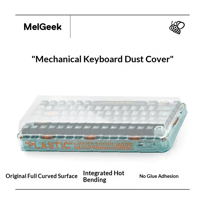 

MelGeek Keyboard Dust Cover Acrylic Transparent Curved Waterproof Dustproof For Mojo84 Mechanical Keyboard With Silicone Pads