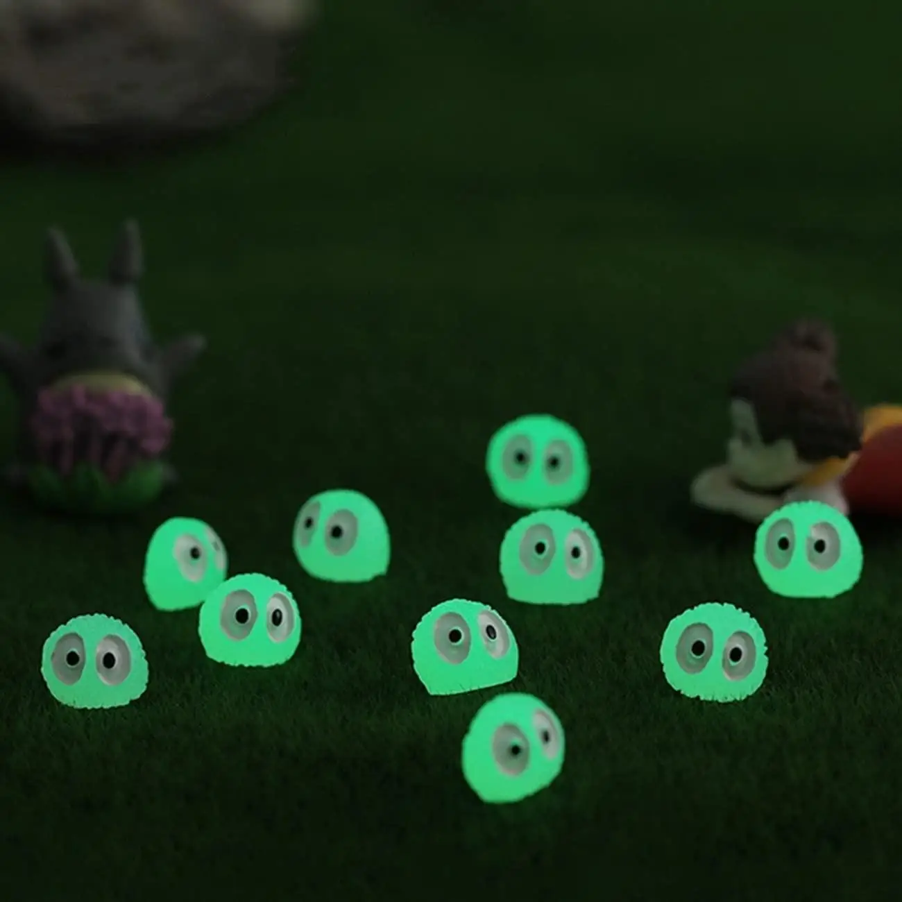 20 Glow-In-The-Dark Rocks, Transparent Stone Decorations, Bonsai Accessories, Micro Landscape Ornaments, Garden & Yard Art
