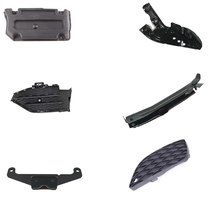 Vehicle body fixed bracket base  Protective cover on the right side Support Bumper fastener on the left fender