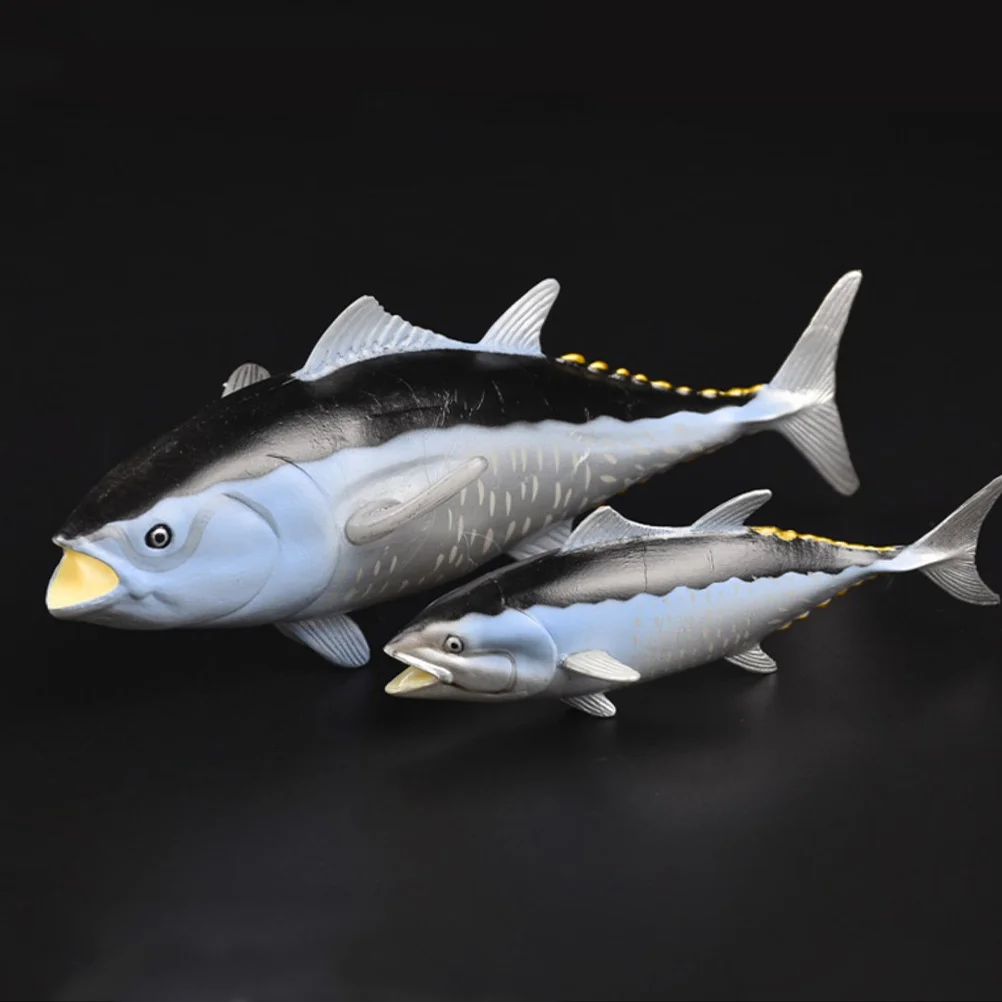 Simulated Tuna Kids Toy Fish Recognition Model Statue Crafts Simulation Figurine Pvc Realistic Child Figures Decor