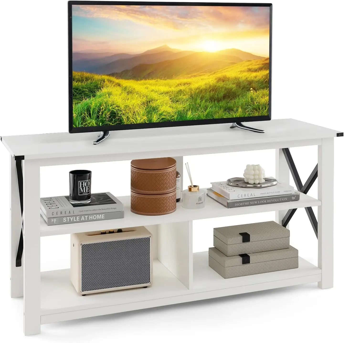 TV Stand for Bedroom, TV Cabinet for TV Up to 55