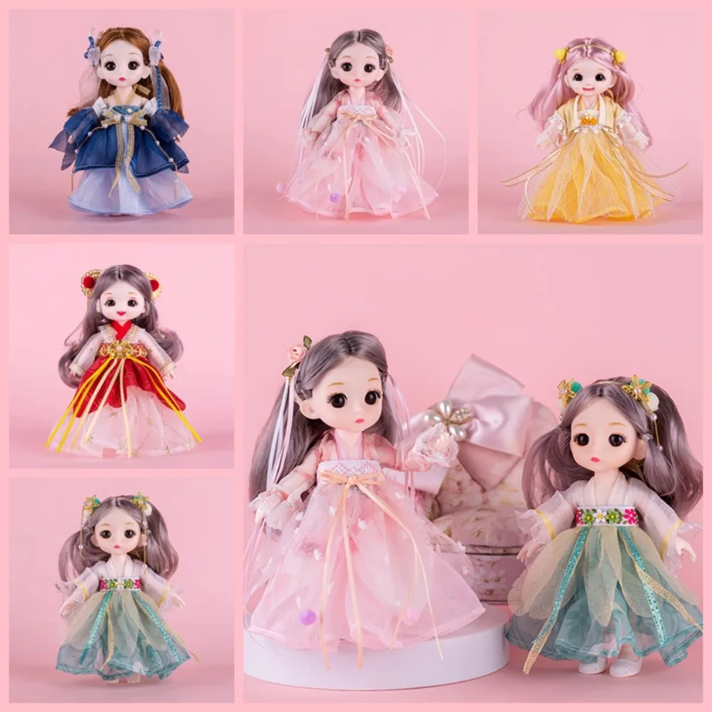 Multiple Colors Ancient Dress Bjd Doll Hanfu Princess Chinese Costume 17cm Ancient Girl Doll 17cm Little Princess