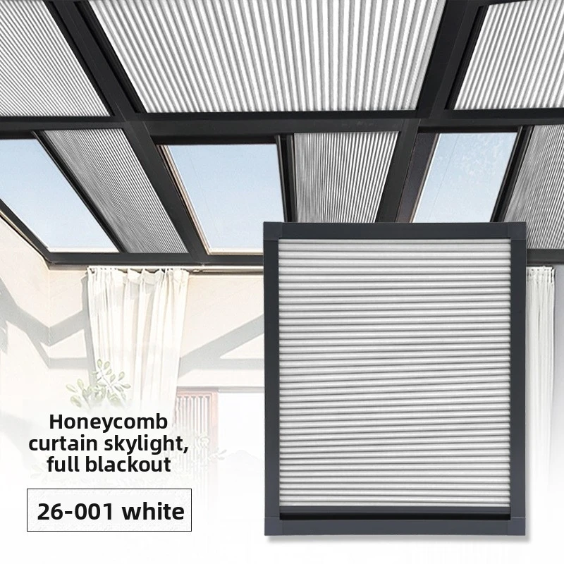 Persianas de nido de abeja personalizadas para balcones, claraboyas, terrazas acristaladas y oficinas; cortinas manuales para protección solar; persianas opacas al por mayor