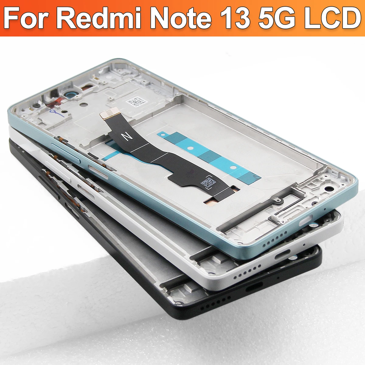 Screen Assembly for Xiaomi Redmi Note 13 2312DRAABG Lcd Display Touch Screen for Redmi Note 13 5G Screen with Frame Replacement