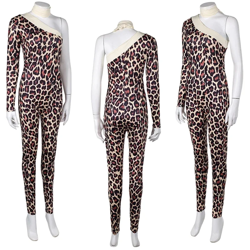 FC6Fantasy ABBA Costume Travestimento Anni Frid Cosplay Sexy Retro Leopardo Stampato Tuta Abbigliamento Donne Adulte Fantasia Outfit @ FC8!