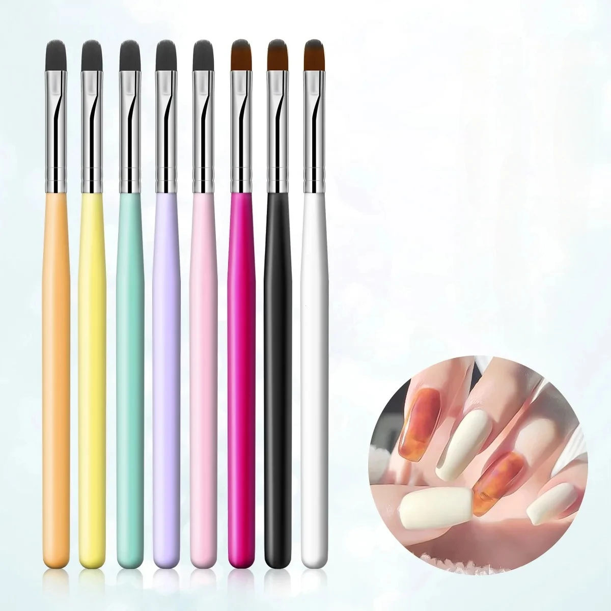 Nails Art Brush Pattern Phototherapy Acrylic UV Gel Extension Builder Coating Painting Pen DIY Manicure Accessories Tool