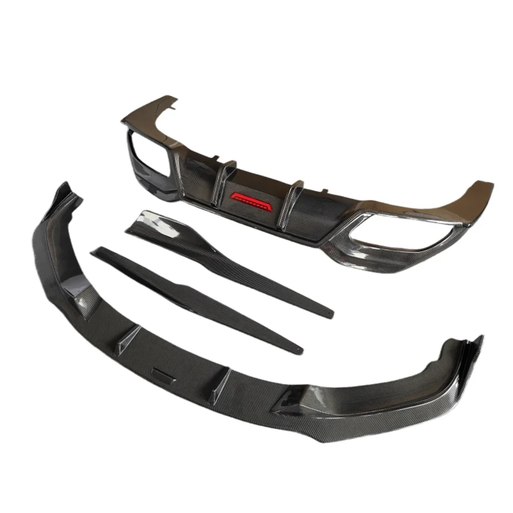 Used for BMW 8 Series G16 G14 retrofit carbon fiber TK style front bumper lip diffuser side skirt body kit