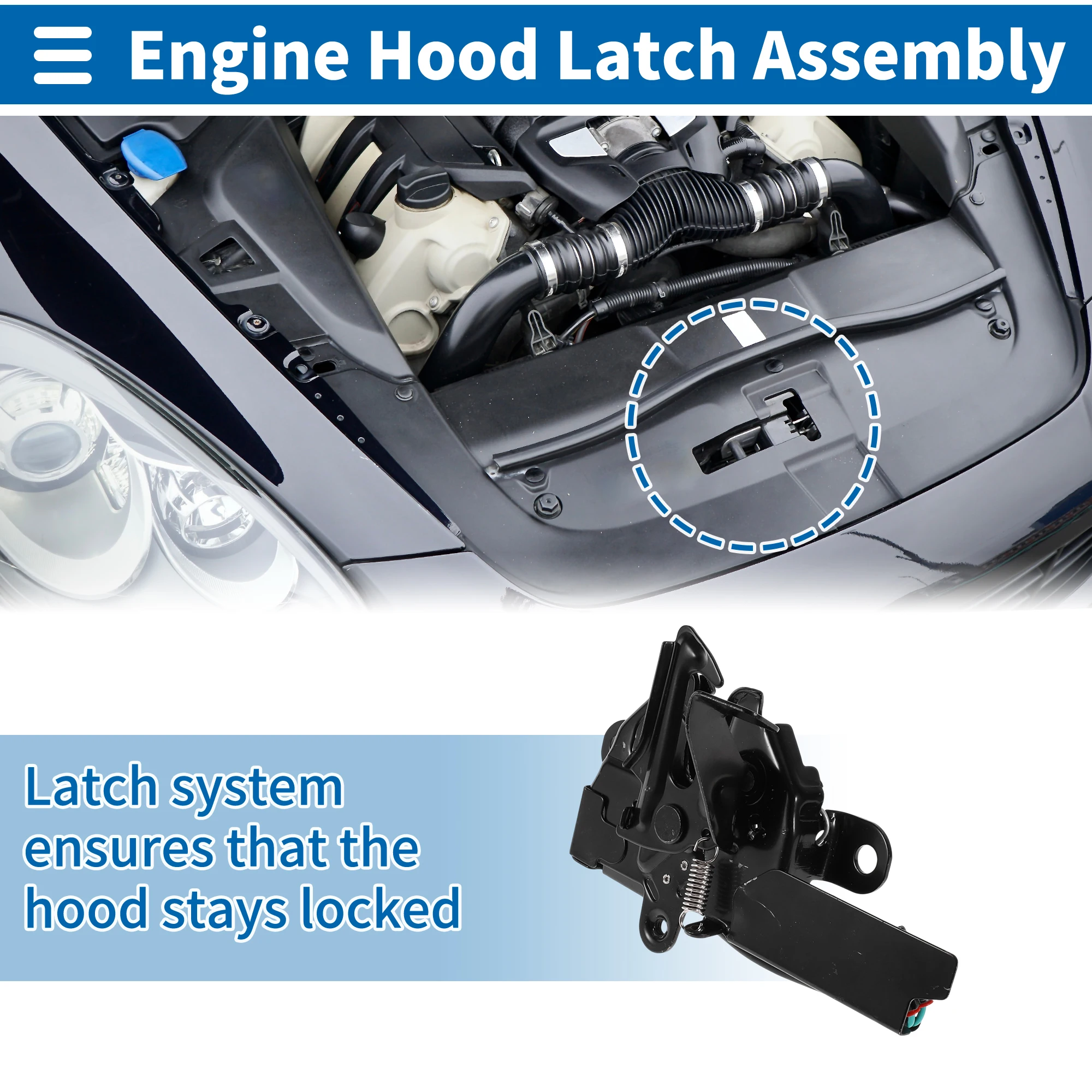 

UXCELL Hood Latch Assembly for Toyota Camry 2018-2022 Engine Hood Latch Lock Release No.5351033380