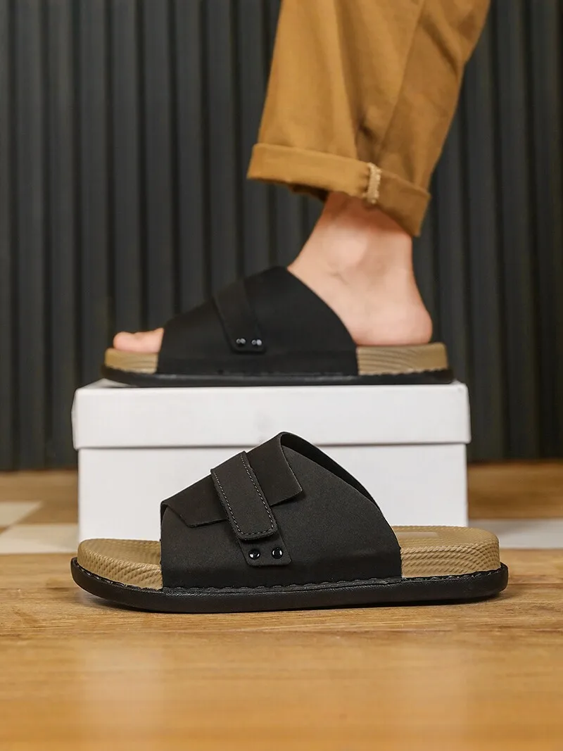Birkenstyle Men's Sandals 2026 New Summer Outdoor Wear Anti-slip Odor-resistant Thick Bottom Woven Dad Beach Shoes