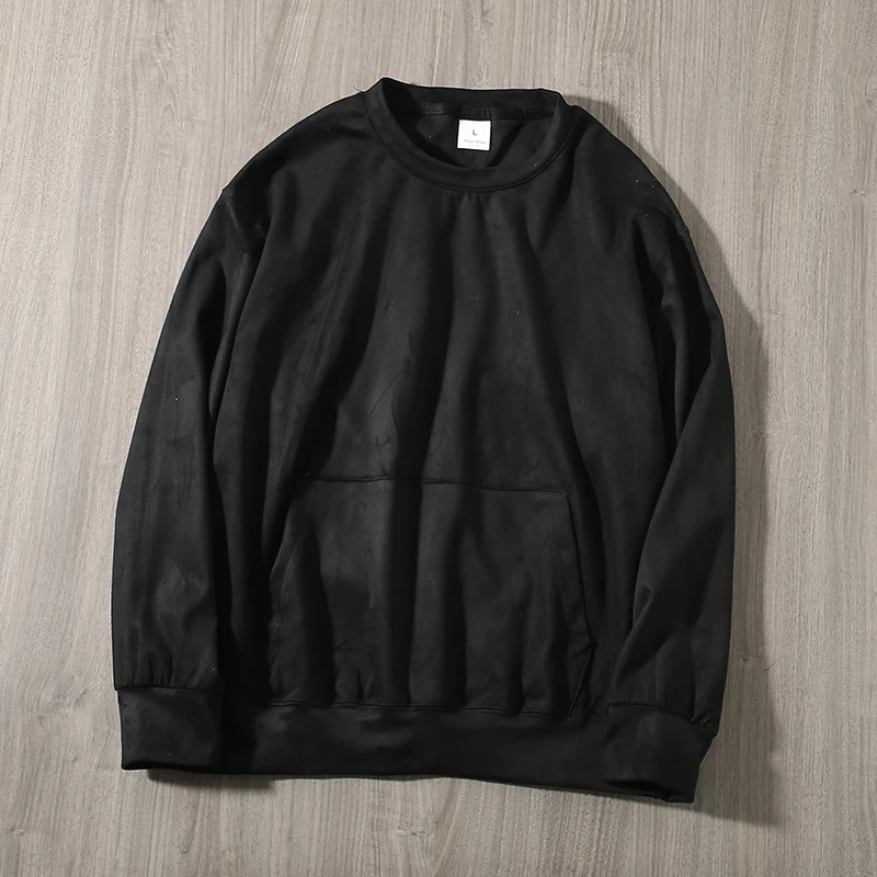 Multicolor Suede Sweatirt Classic round Ne Long Sve Overhead T-irt Base Layer Top for Women Autumn 2024 Regular Leng...