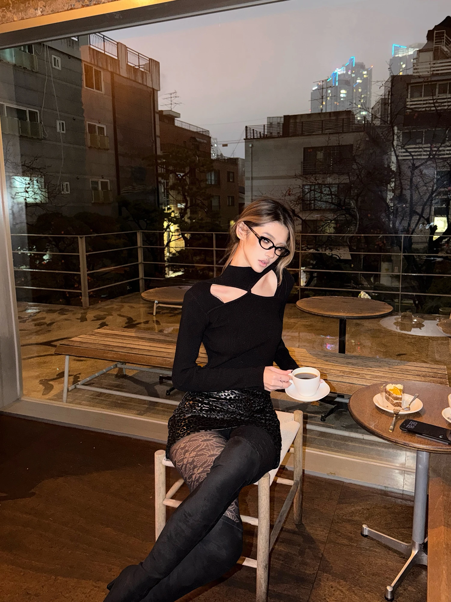 

PretDragon Women's Slim Fit Knitted Sweater Hollow out High Collar Base irt Warm Top Daily Wear Long Sve Winter Faion