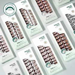 Nailpop French Tip Press on Nails 14 Sizes Medium Shape Pre-french Soft Gel Nail Tips Ultra Fit Full Cover Fake Nails 140pcs