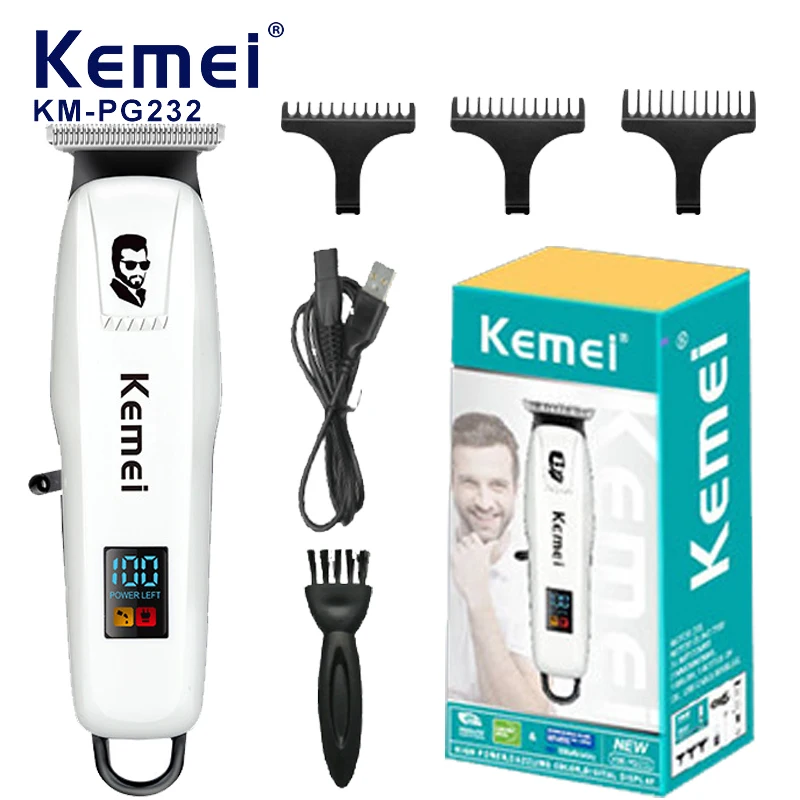 

Kemei Professional Hair Cutting Machine Electric Hair Clipper Cordless Trimmer for Men Rechargeable Shaver Styling Tool KM-PG232