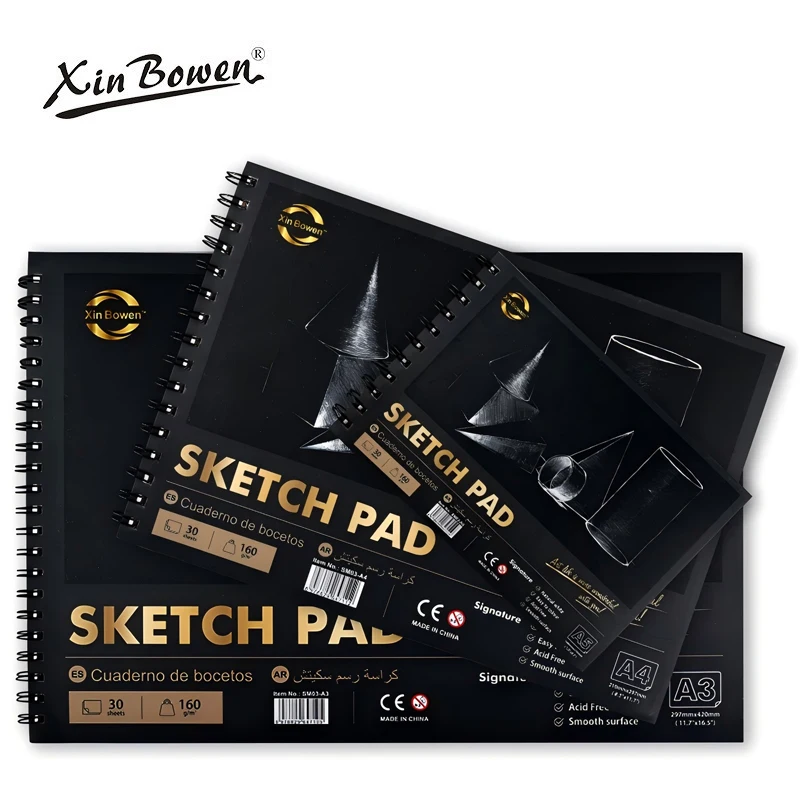 30-Sheets Top Spiral Bound Sketch Book – Idealny wybór dla artystów i twórców